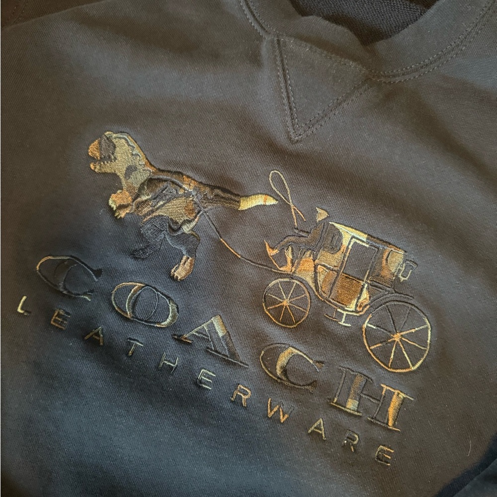 Coach Adult Black Rexy Camo Embroidered Sweatshirt